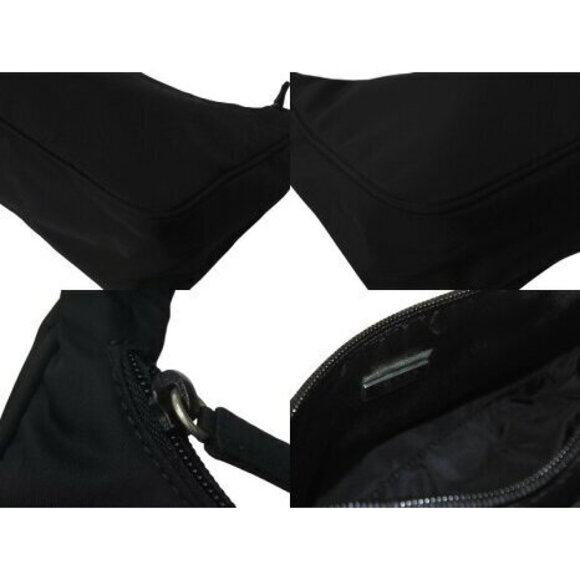 Prada One Shoulder Bag Handbag Triangle Logo Nylon Black - Picture 8 of 8